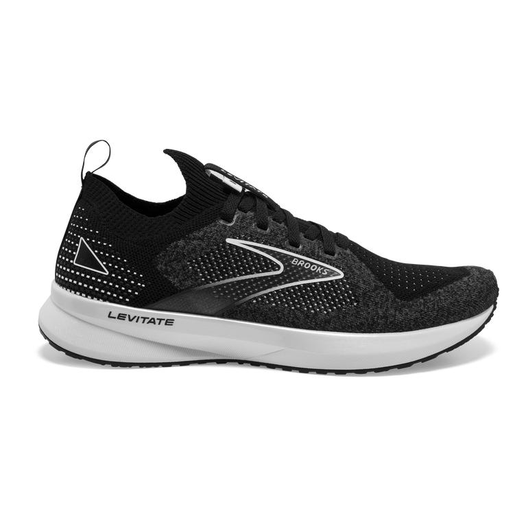 Brooks Levitate StealthFit 5 Energy-Return Road Running Shoes - Women's - Black/Grey/White (52749-WO